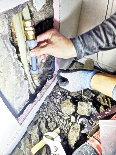 동파 복구 현장